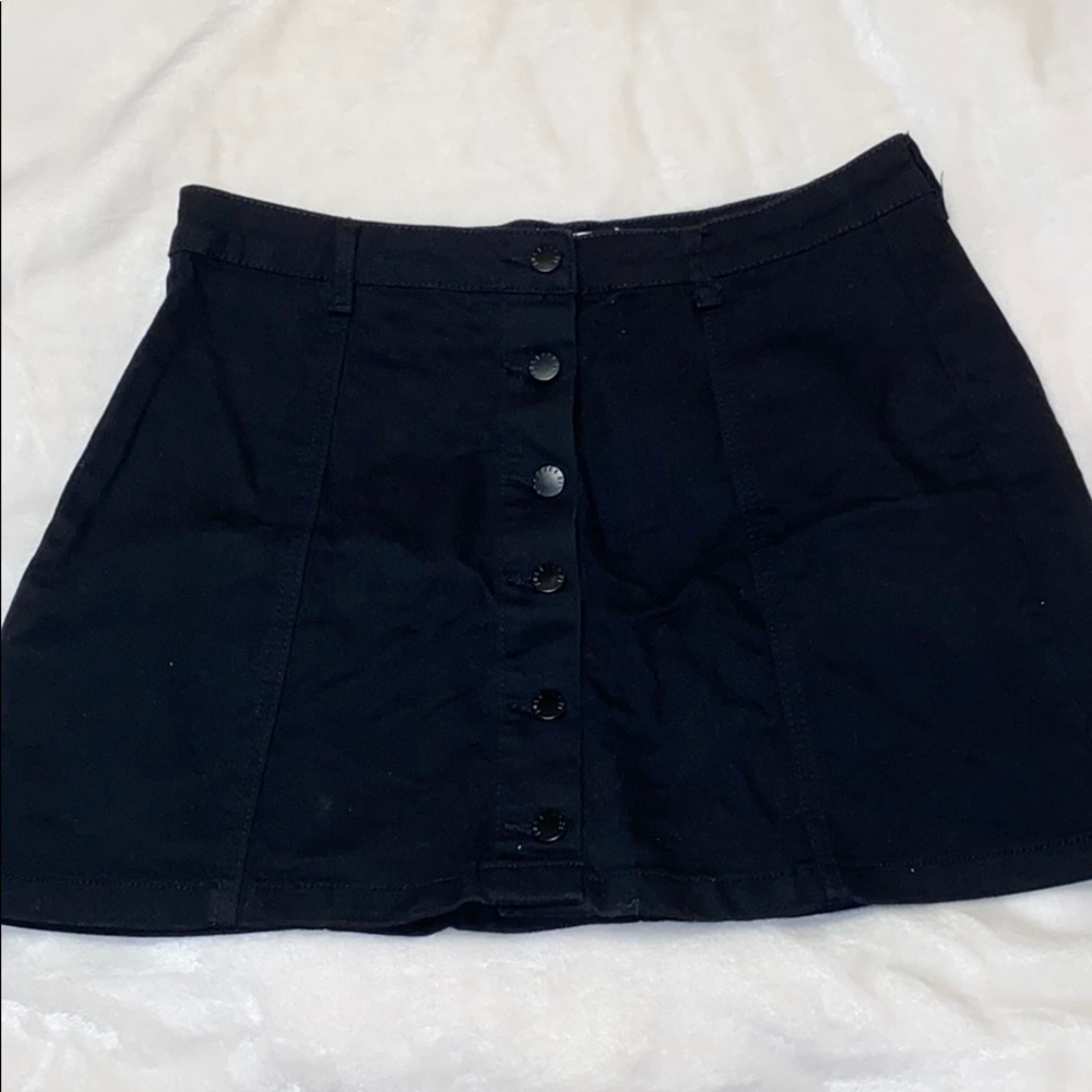 Forever 21 Black Mini Jean Skirt Size 30